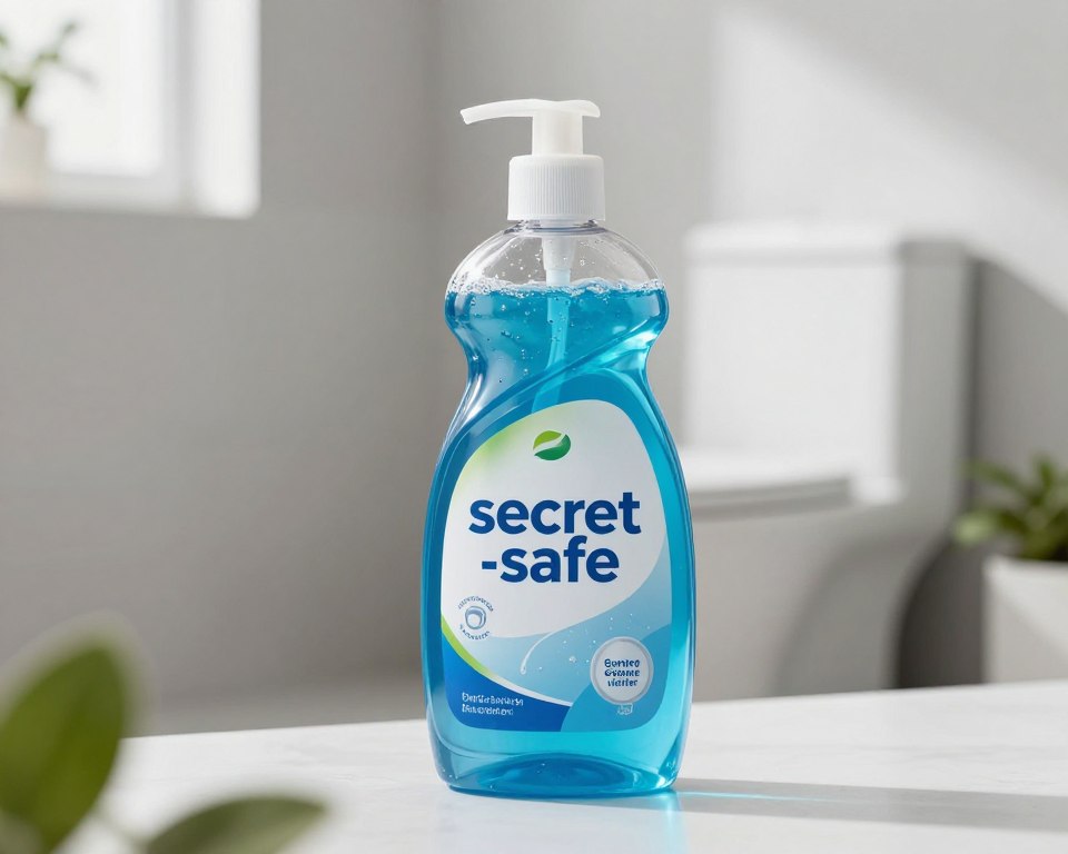 A close-up shot of a well-designed, eco-friendly toilet cleaner bottle prominently labeled as "septic-safe." The bottle should be filled with a vibrant blue gel, showcasing its thick consistency. Surrounding the bottle, a clean, modern bathroom background features a sparkling white toilet and subtle green plants, suggesting a fresh, healthy environment. Soft natural light streams in from a nearby window, creating bright highlights and gentle shadows that emphasize the cleaner's label. The angle should be slightly elevated to give a clear view of the label while capturing the cleanliness of the setting. The overall mood should be fresh and inviting, conveying the importance of using safe cleaning products for septic systems. A close-up shot of a well-designed, eco-friendly toilet cleaner bottle prominently labeled as "septic-safe." The bottle should be filled with a vibrant blue gel, showcasing its thick consistency. Surrounding the bottle, a clean, modern bathroom background features a sparkling white toilet and subtle green plants, suggesting a fresh, healthy environment. Soft natural light streams in from a nearby window, creating bright highlights and gentle shadows that emphasize the cleaner's label. The angle should be slightly elevated to give a clear view of the label while capturing the cleanliness of the setting. The overall mood should be fresh and inviting, conveying the importance of using safe cleaning products for septic systems.
