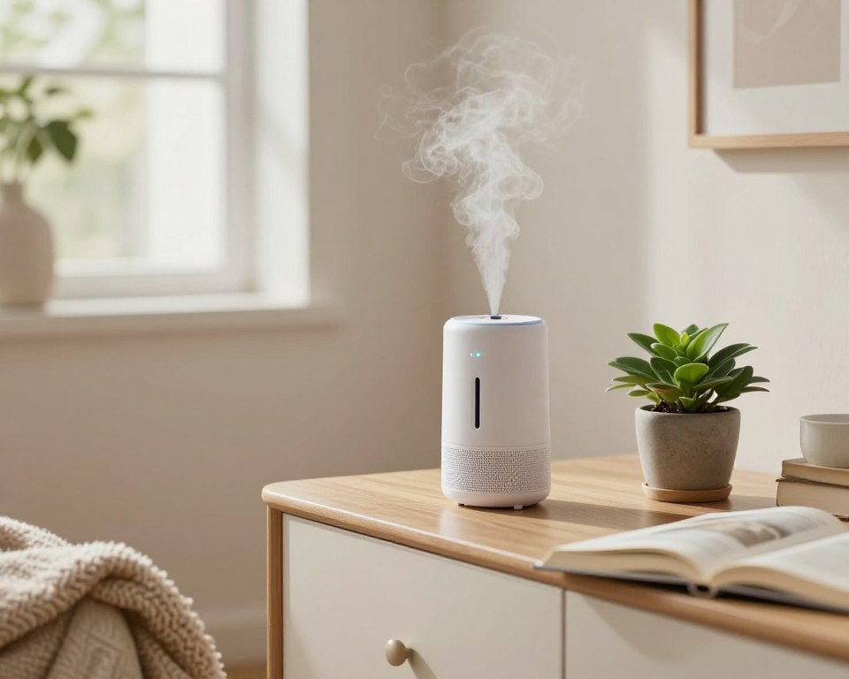 A serene, well-lit living room showcasing a plug-in air freshener on a console table beside a small potted plant, emphasizing its integration into the home environment. In the foreground, softly blurred objects like a cozy throw blanket and an open book create a warm atmosphere. The middle section features the air freshener, which is designed elegantly, perhaps with a subtle glow indicating it's operational, emanating a soft mist of fragrance. In the background, a window lets in natural light, highlighting the room's airy feel while suggesting a peaceful, well-ventilated space. Use soft, diffused lighting to portray comfort and safety while ensuring a holistic view of the air freshener's presence in small spaces. The overall mood conveys tranquility and a cautious evaluation of air quality. A serene, well-lit living room showcasing a plug-in air freshener on a console table beside a small potted plant, emphasizing its integration into the home environment. In the foreground, softly blurred objects like a cozy throw blanket and an open book create a warm atmosphere. The middle section features the air freshener, which is designed elegantly, perhaps with a subtle glow indicating it's operational, emanating a soft mist of fragrance. In the background, a window lets in natural light, highlighting the room's airy feel while suggesting a peaceful, well-ventilated space. Use soft, diffused lighting to portray comfort and safety while ensuring a holistic view of the air freshener's presence in small spaces. The overall mood conveys tranquility and a cautious evaluation of air quality.