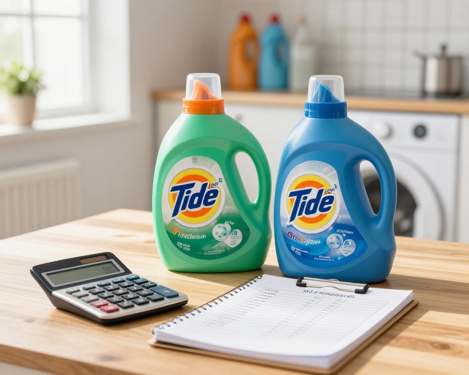 Cost analysis of laundry detergent per load