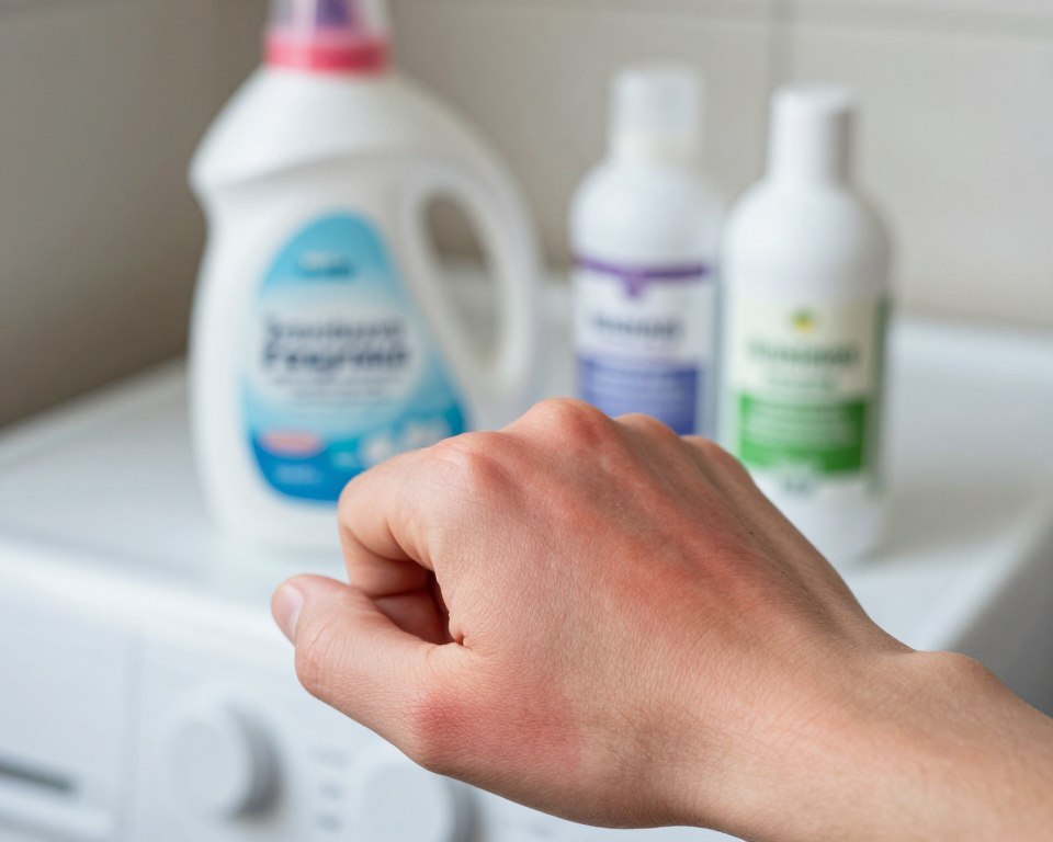 Dermatological reactions to synthetic fragrances in laundry products